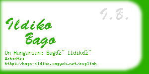 ildiko bago business card